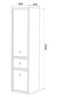 Пенал подвесной IDDIS Torr TOR40W0i97 40см белый матовый